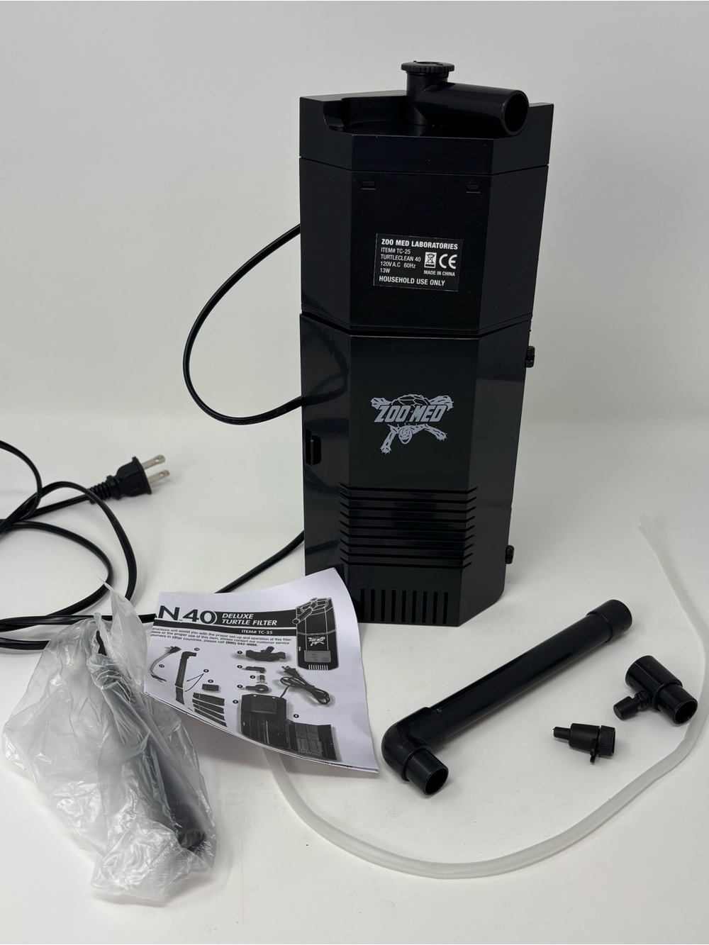 Zoo Med Turtleclean Deluxe Turtle Filter TC-25 40 Used Complete Working